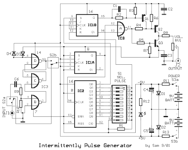 intermittetly pulse generator