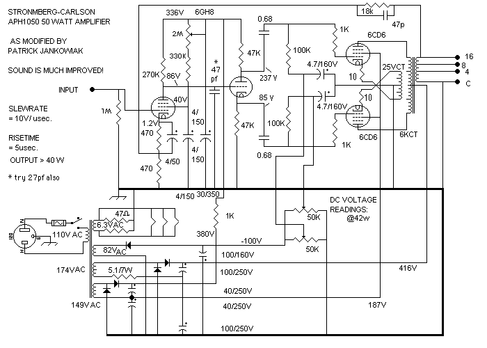 APH-1050 Power Amplifier circuit
