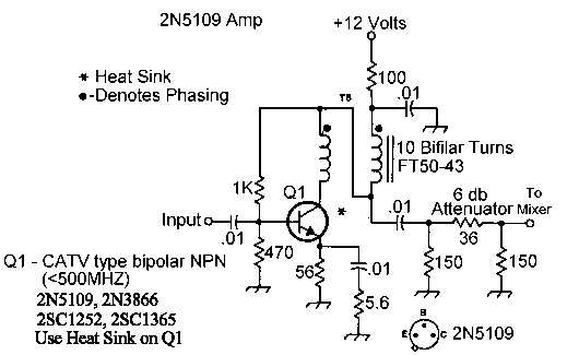 Circuit RF Amplifier