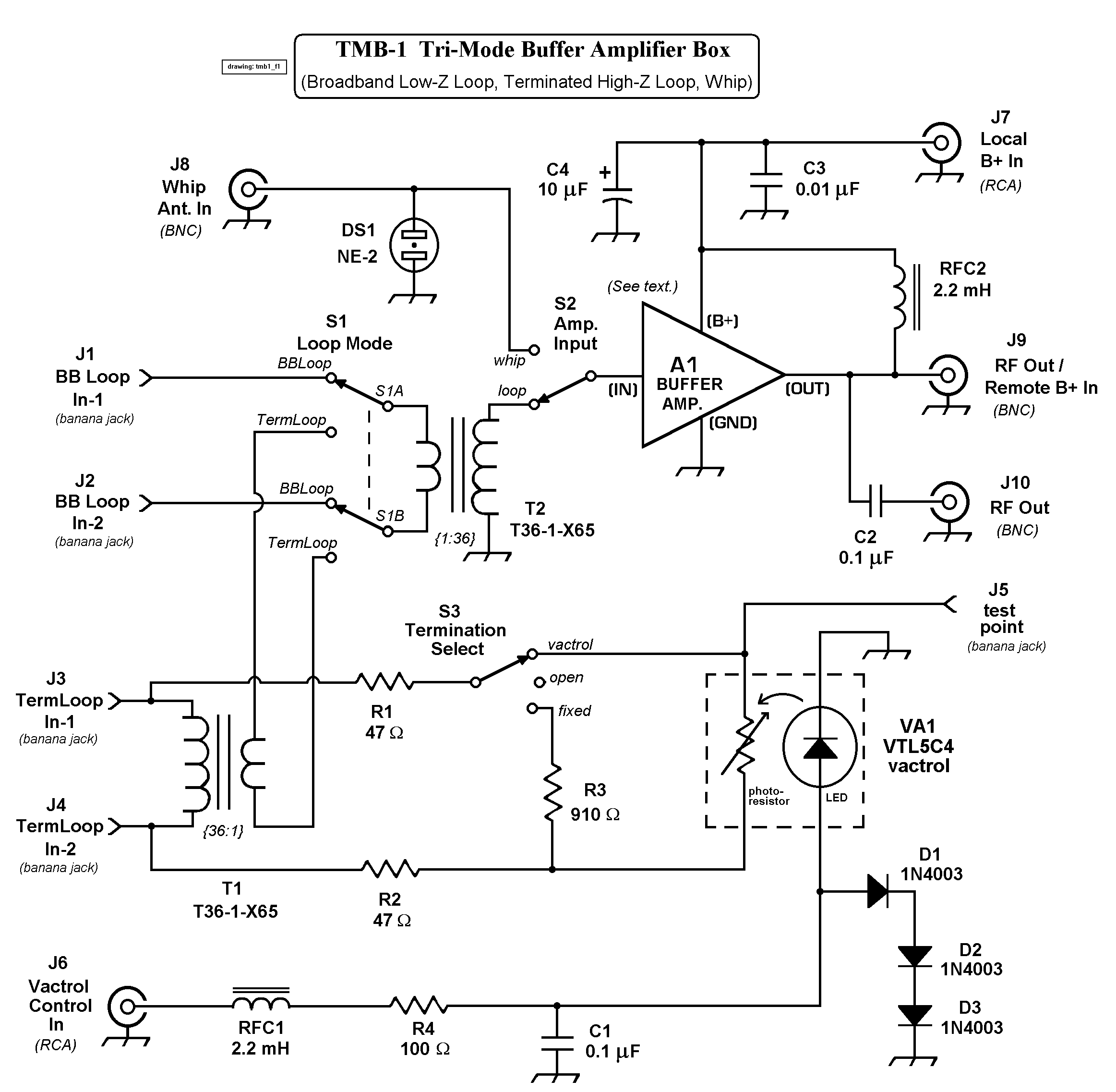 TMB-1 Tri-Mode Buffer Amplifier Box