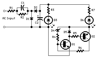 120 and 240Vac LED Indicator circuit