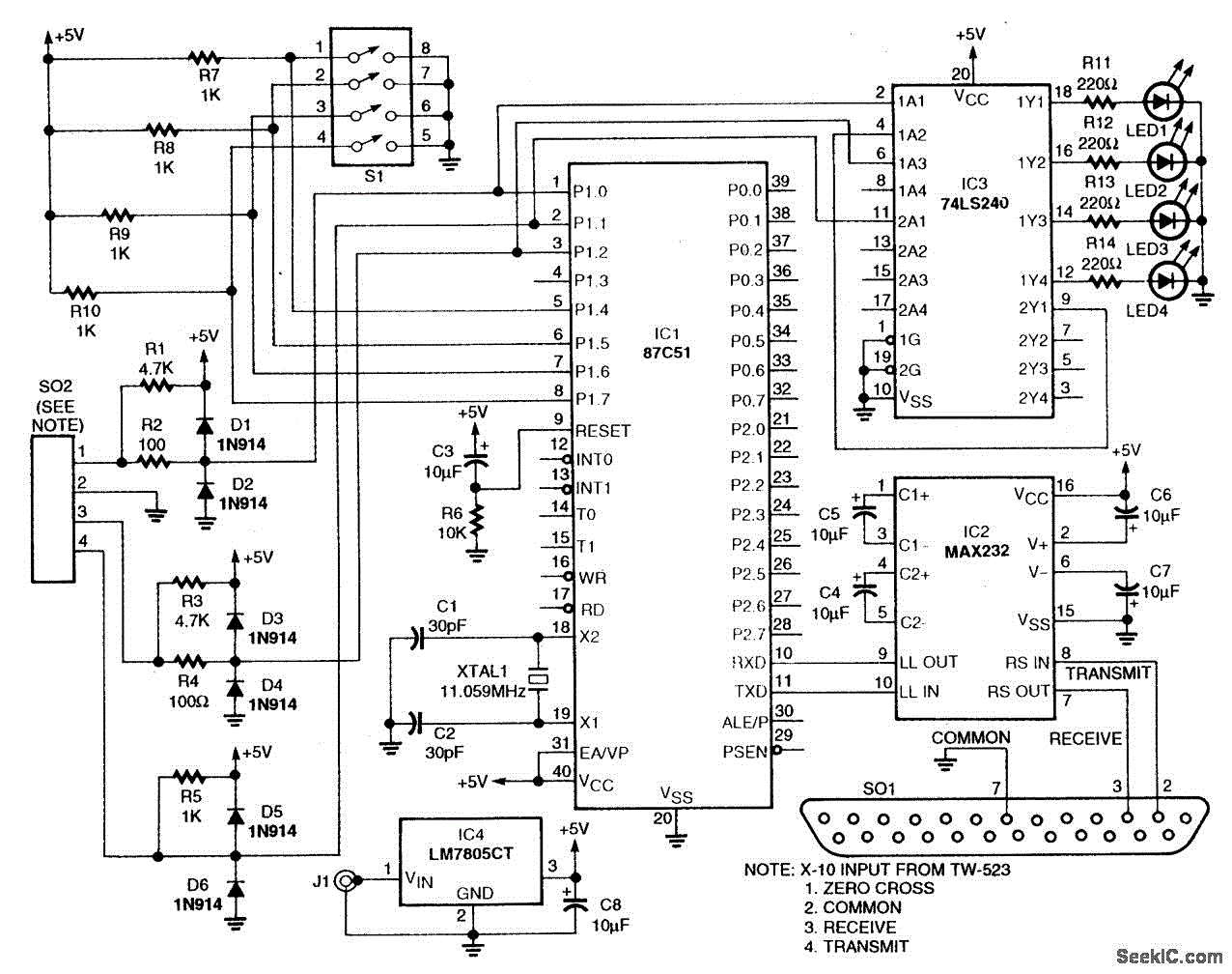 POWER LINE MODEM FOR COMPUTER CONTROL