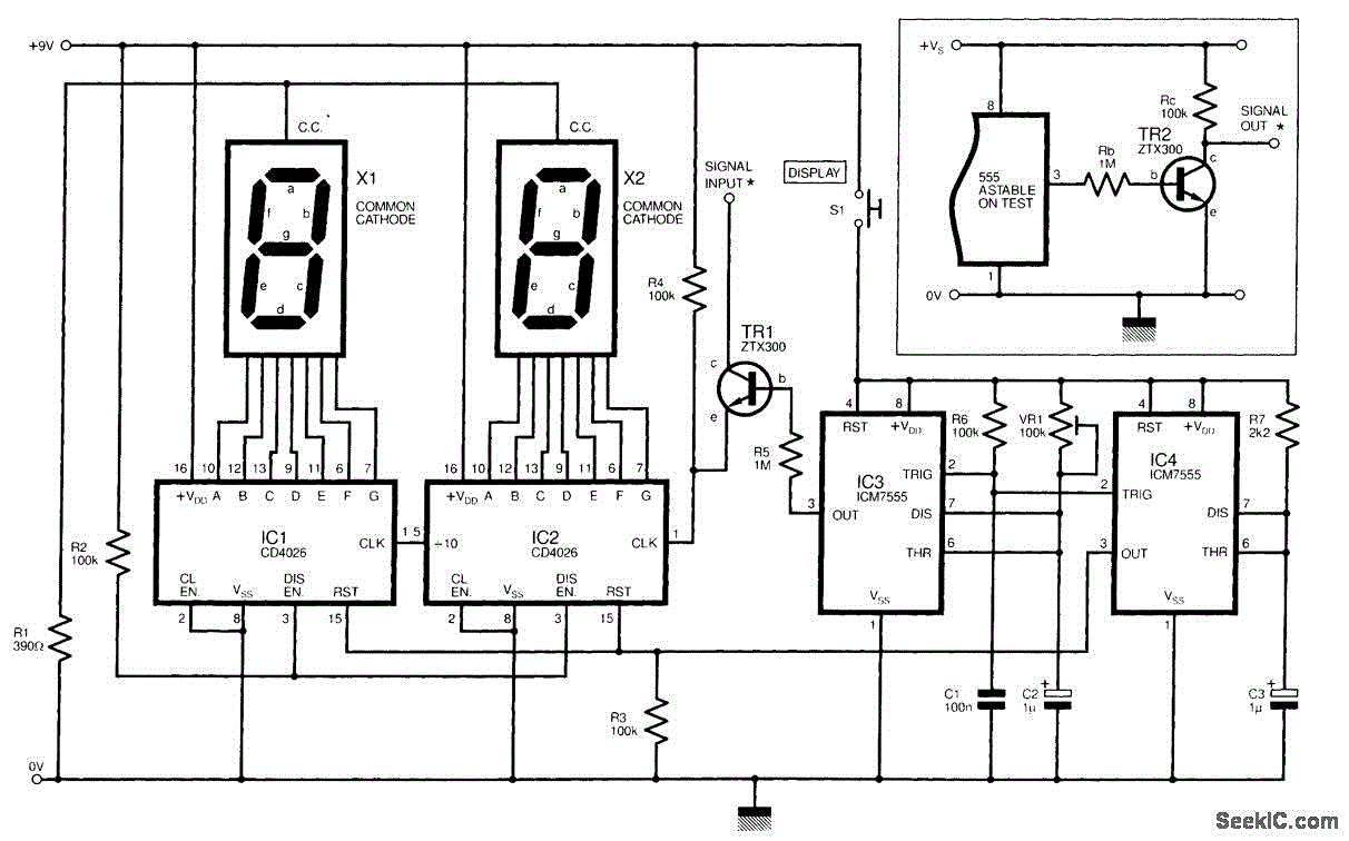 555 ASTABLE_FREQUENCY METER circuit