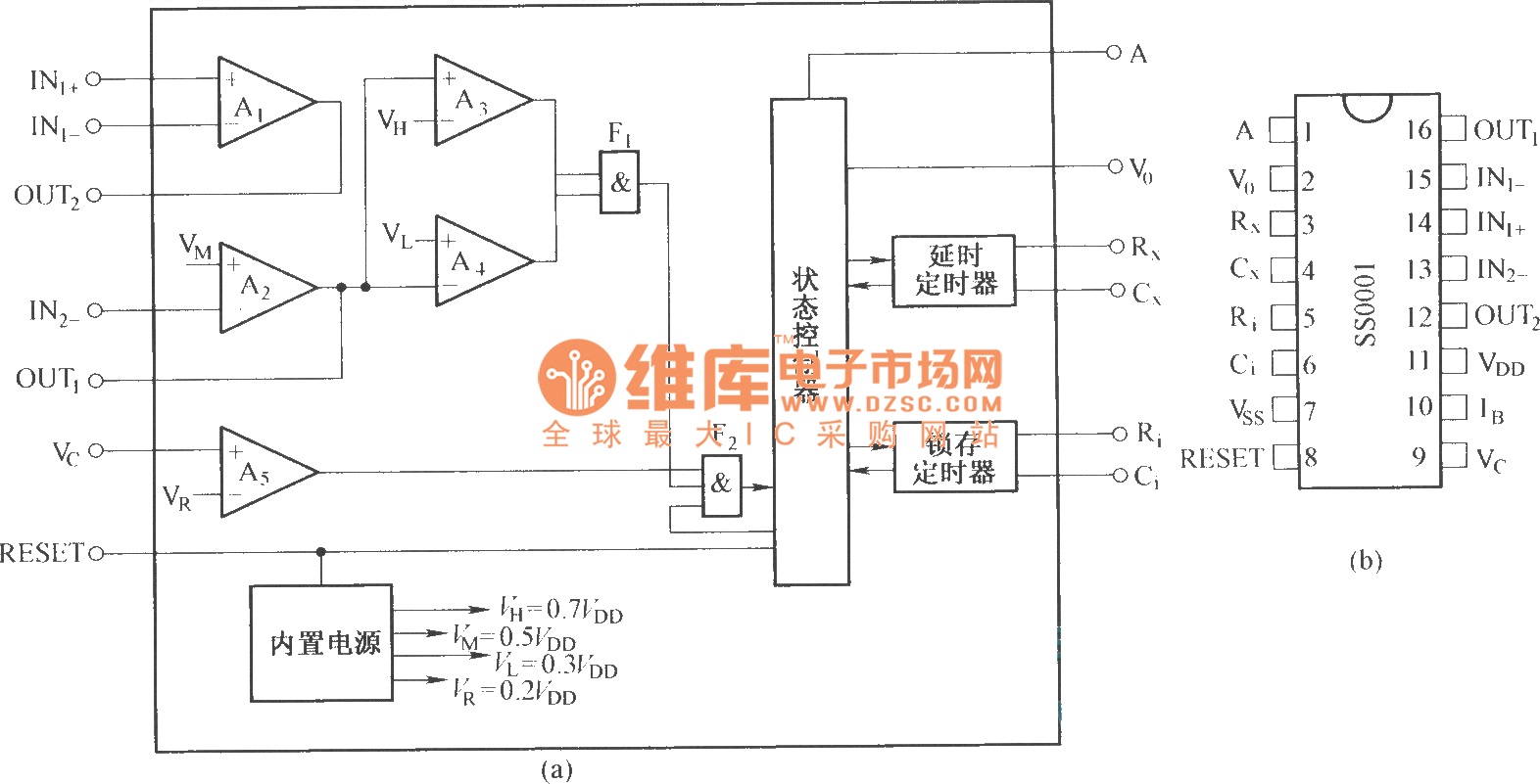 SS0001 internal circuit schematic diagram