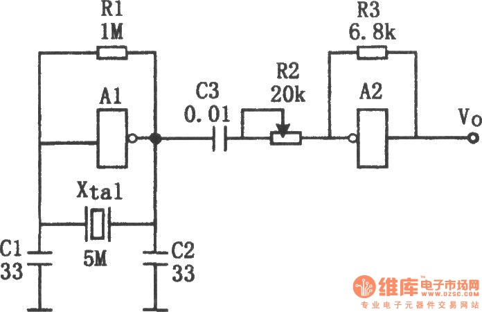 Sine wave generator composed of inverter circuit