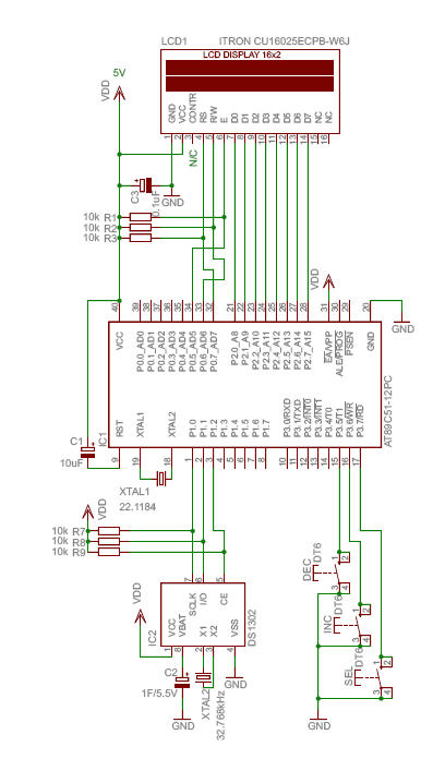 Microcontroller projects 2 – Circuit Schematic
