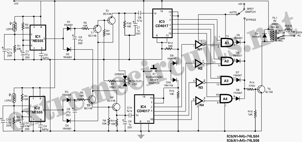 home-garden-light-led circuit