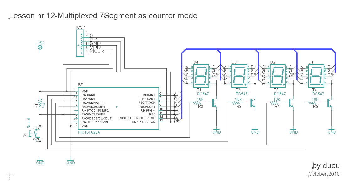 multiplexed 7 segment