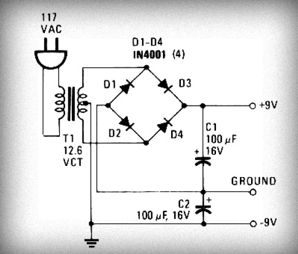 Simple Power Supply Circuit  easy to make Schematic Diagram circuit
