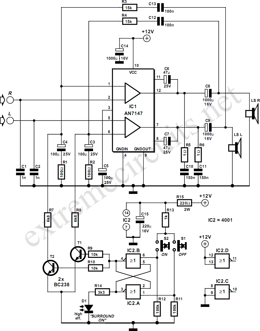 5.3W Amplifier With Surround System