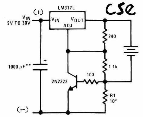 Simple 6V charger battery circuit Schematic Diagram