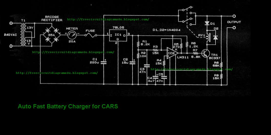 AUTO fast battery charger for cars