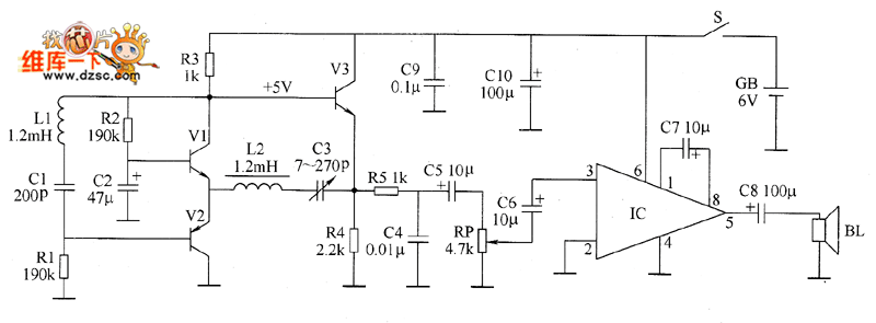 Metal detector circuit diagram 3
