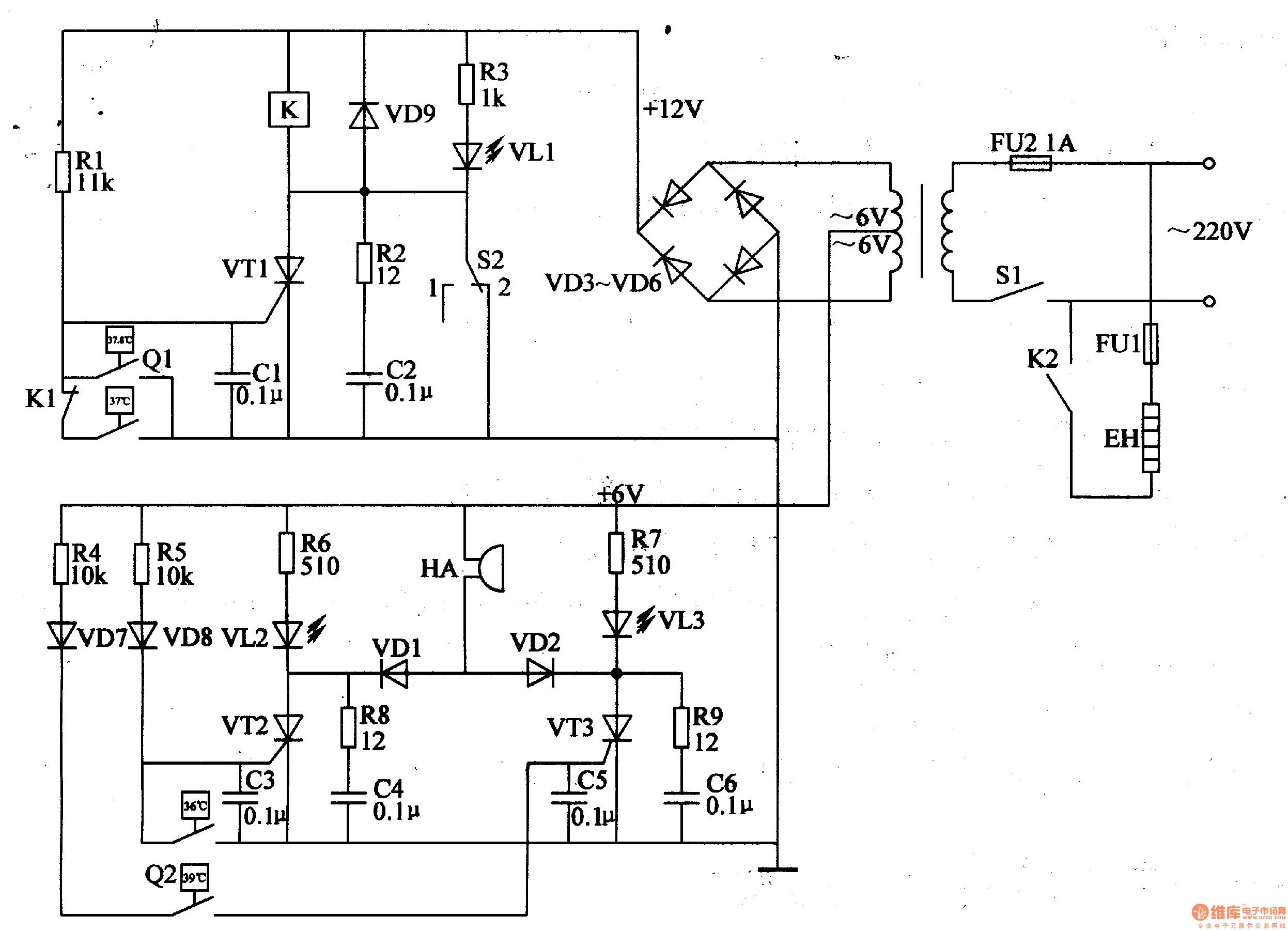 Eggs hatching incubator circuit diagram 4 circuit