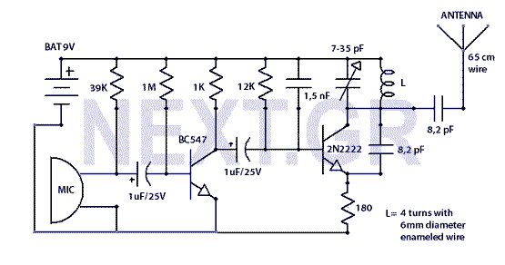 FM surveillance BuG Transmitter circuit