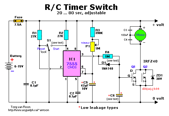 R/C Timer-Switch for Radio Control Applications