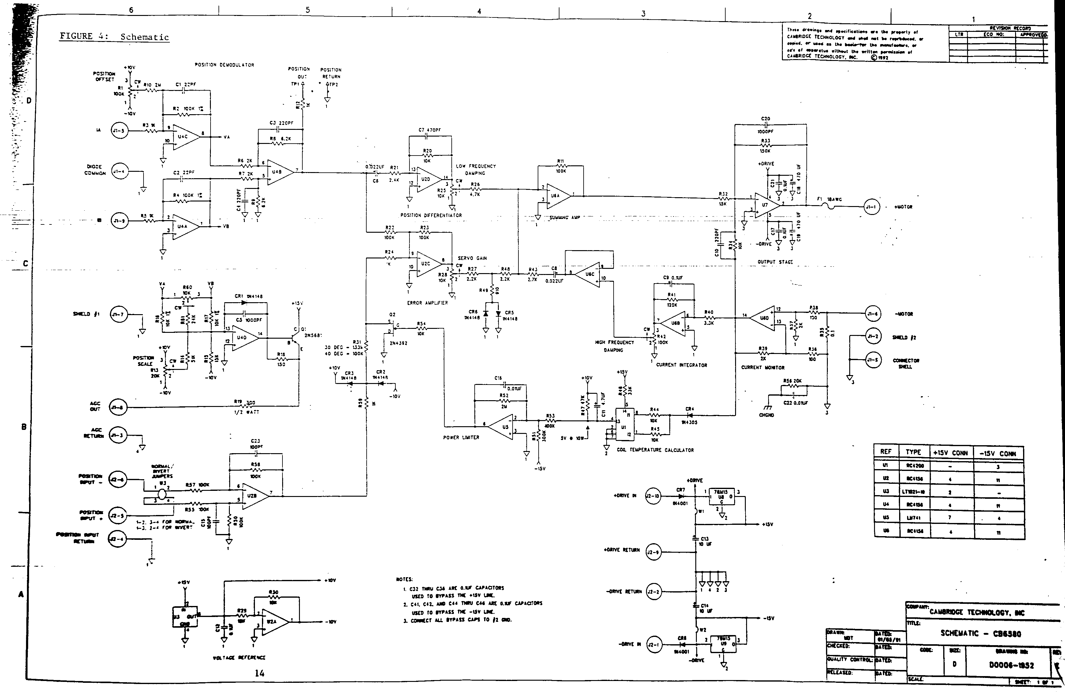 Cambridge 6580 Rev D Amp Pinout