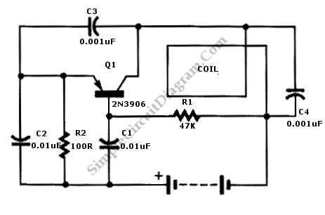 Single Transistor Metal Locator circuit