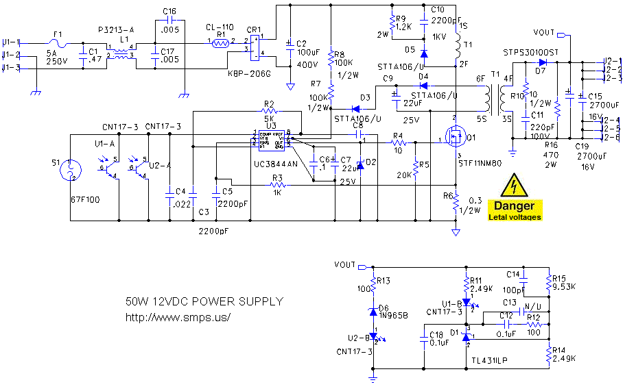 12 Volt DC Power Supply Circuit