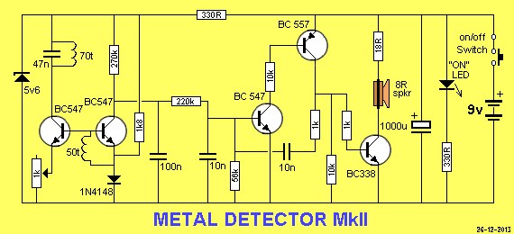 Metal Detector MkII circuit