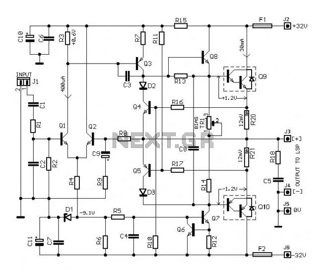 30w Audio Amplifier Circuit