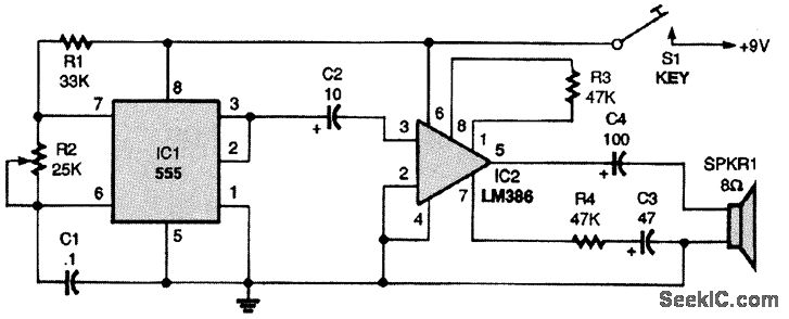 MORSE CODE OSCILLATOR circuit