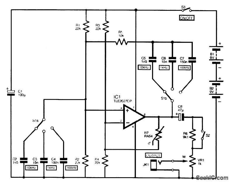THREE FREQUENCY AUDIO OSCILLATOR