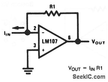 Basic current to voltage converter circuit