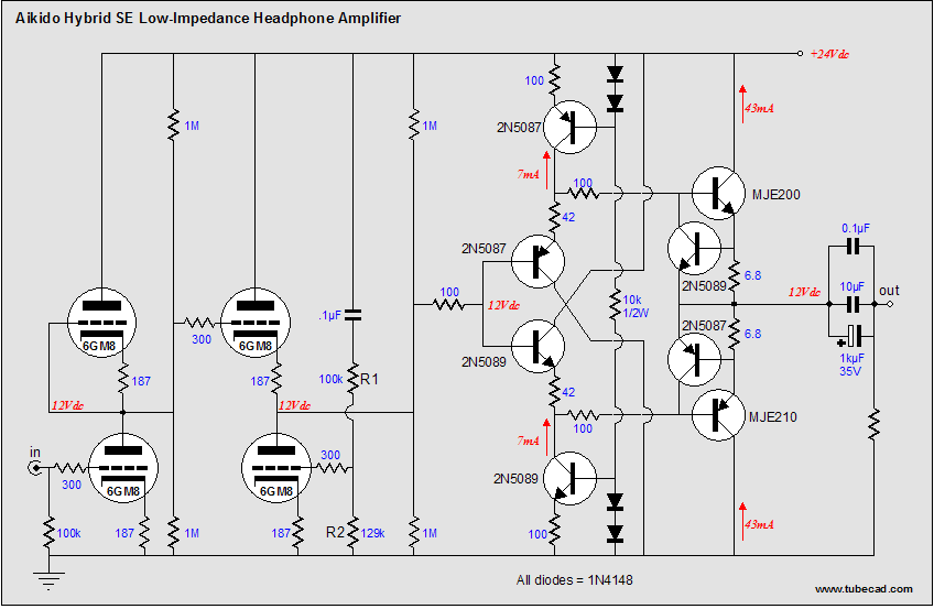 Aikido octal mono PCBs and 5687 PCBs and Aikido and 300B amplifiers