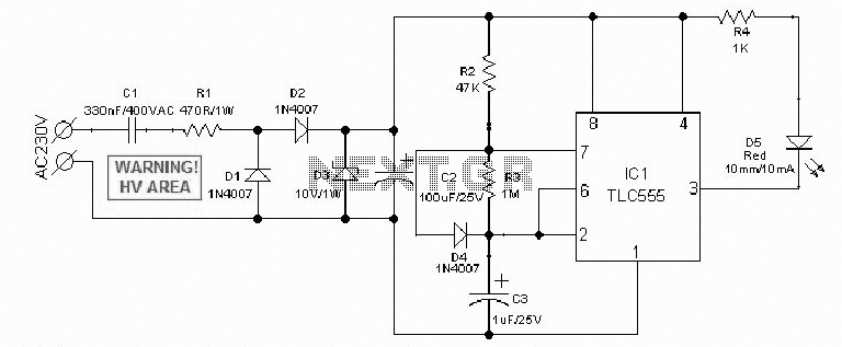 Power 220V LED Flashing