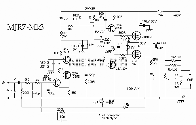 70W High Power Amplifier with MOSFET