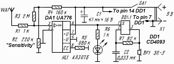 Non-Contact AC Mains Voltage Detector