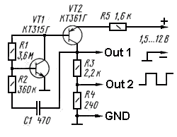 Simple square wave generator