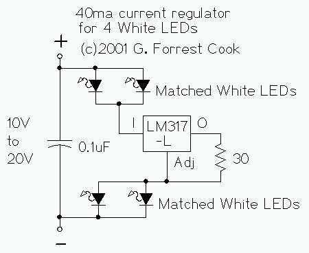 Regulated LED Lamp circuit