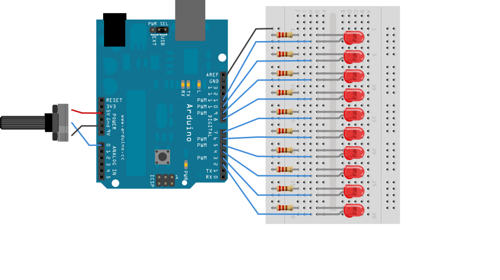 Arduino BarGraph circuit