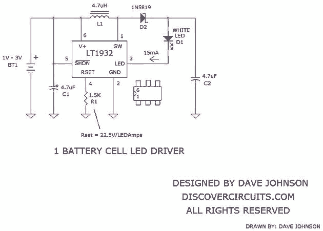 White LED is Powered by Joule thief