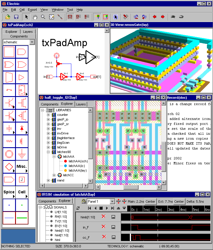 Electric PCB CAD circuit