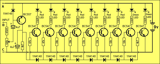 Stereo VU Meter circuit
