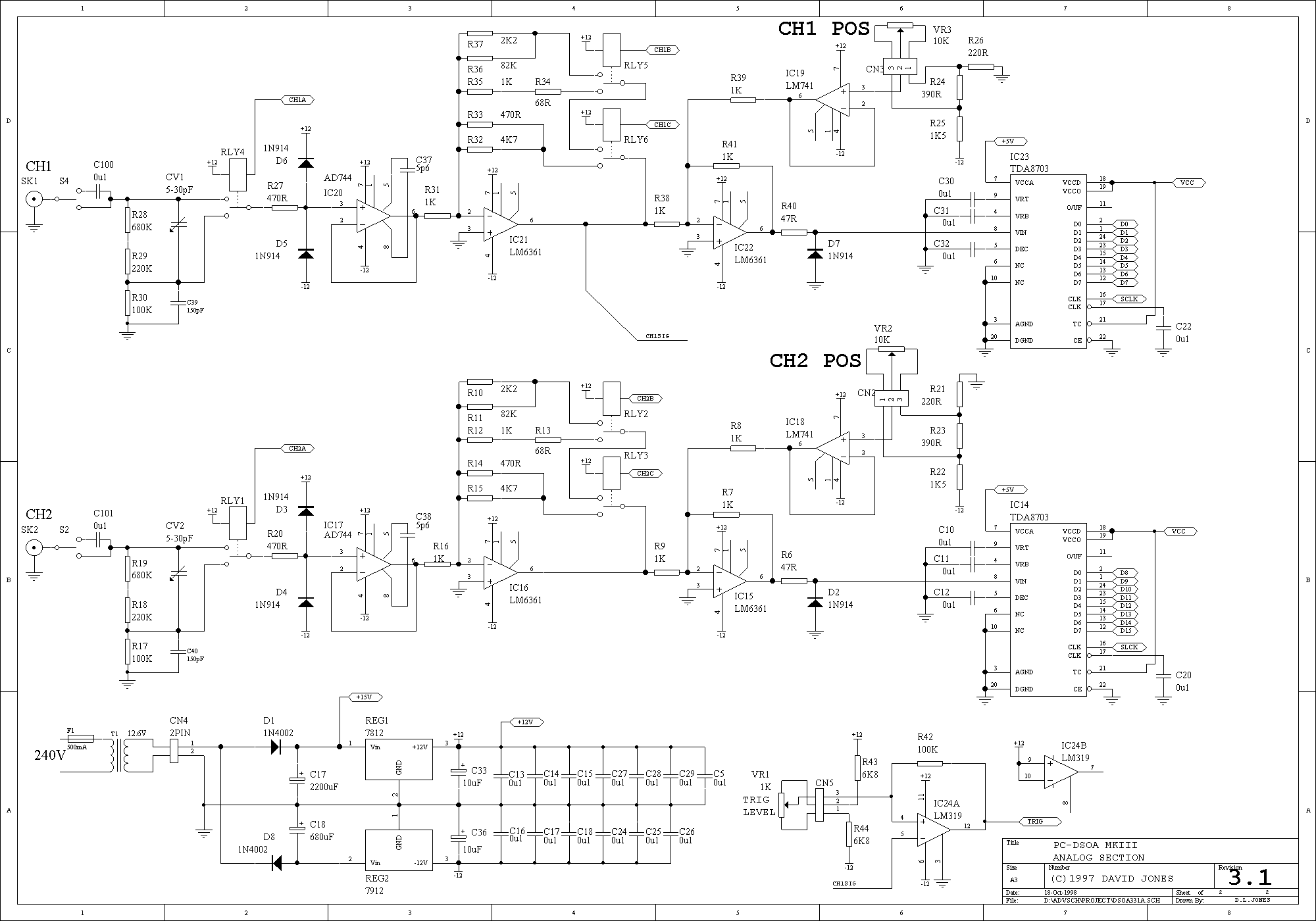 Digital Storage Oscilloscope Adapter circuit